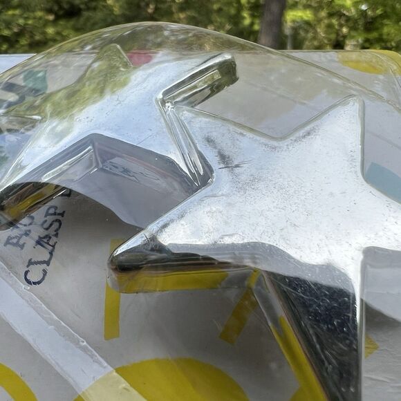 Goody Vintage Automatic Clasp Barrette Silver Stars 1989 Hair NOS 2867 - Picture 8 of 8